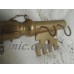 Vintage LARGE Brass Skeleton Key Wall Hanging 4-Hook Key Rack Holder Organizer   283100495087